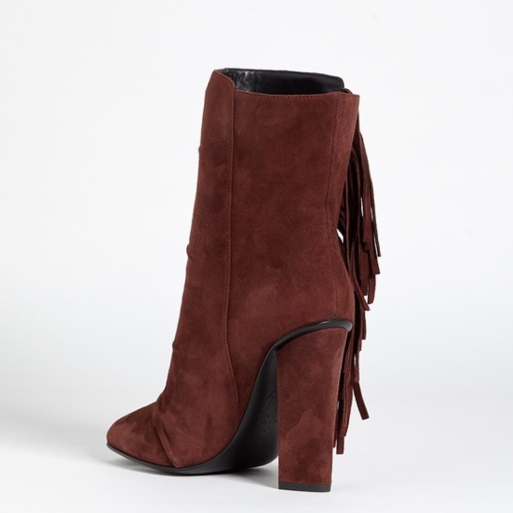• Giuseppe Zanotti • Women’s boho chic fringe boot
Leather Suede Red 36.5 - Picture 3 of 7